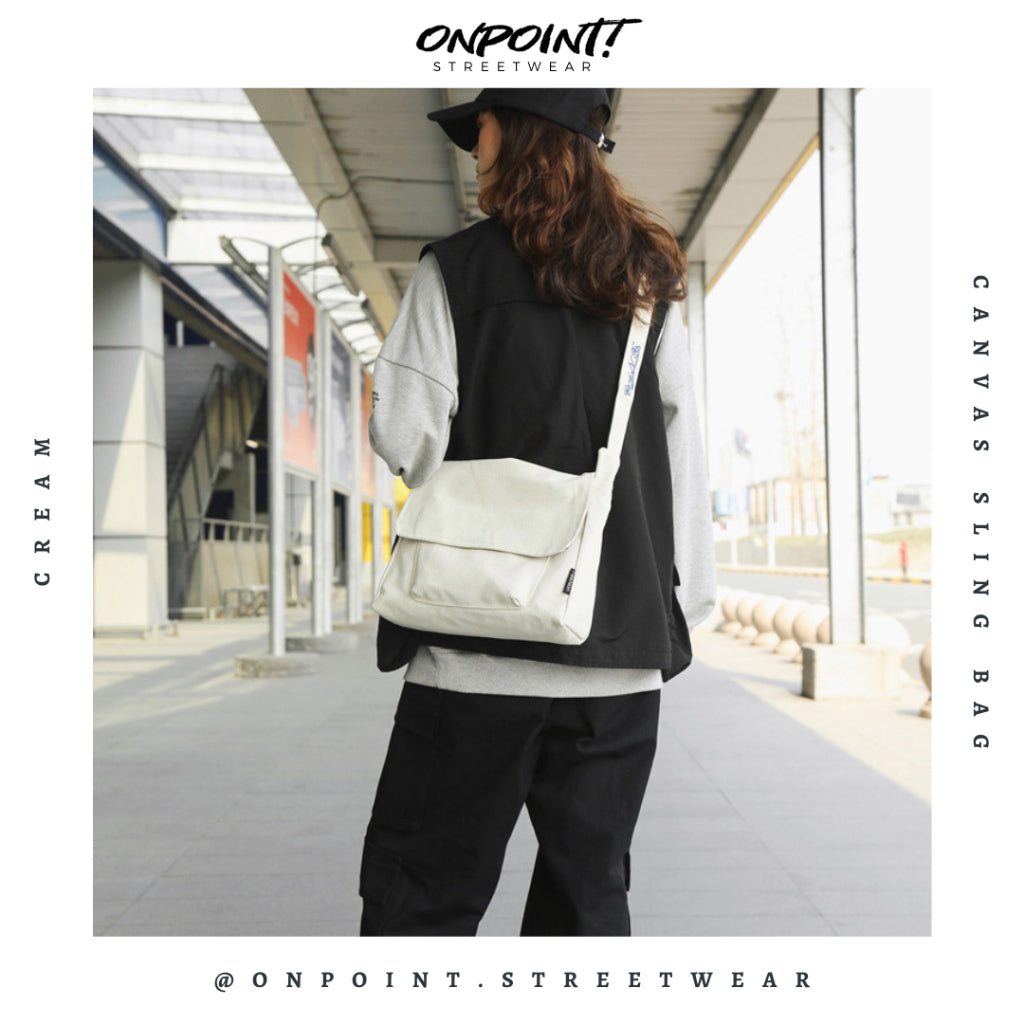 canvas sling bag