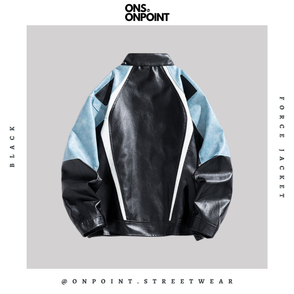 [ONS BY ONPOINT] Force Jacket - jaket kulit pria jaket varsity pria leather jacket baseball jaket varsity original jaket kulit fashion pria baju pria streetwear jaket korea pria