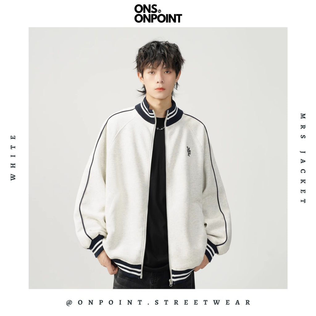 [ONS BY ONPOINT] MRS Jacket - jaket pria oversize streetwear jaket gaya korea jumbo basic fleece original outdoor jaket olahraga dewasa pria wanita unisex zipper