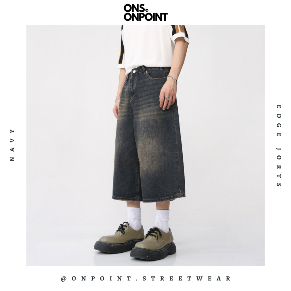 [ONS BY ONPOINT] Edge Jorts - celana pria jeans celana ponggol pria celana jeans pria celana denim pria celana pria dewasa celana panjang jeans celana korea streetwear hypebeast street style