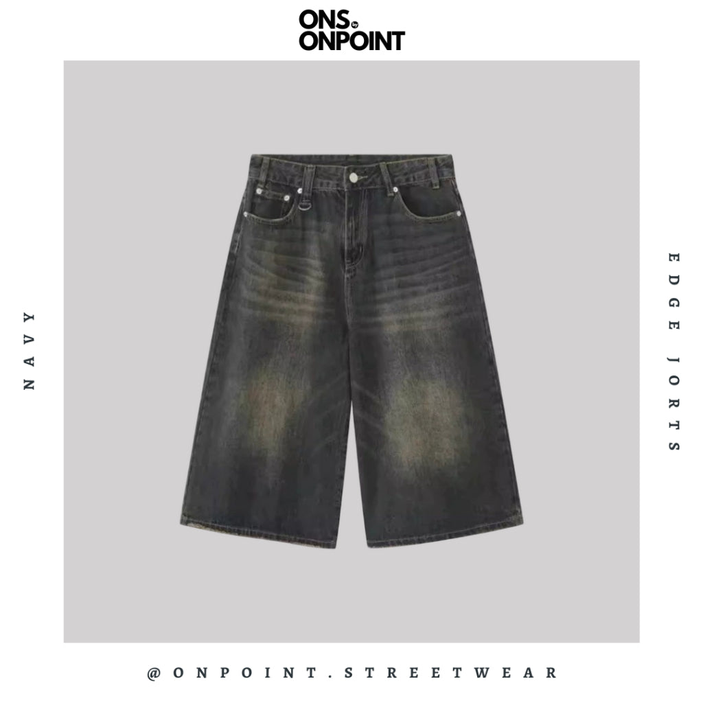 [ONS BY ONPOINT] Edge Jorts - celana pria jeans celana ponggol pria celana jeans pria celana denim pria celana pria dewasa celana panjang jeans celana korea streetwear hypebeast street style