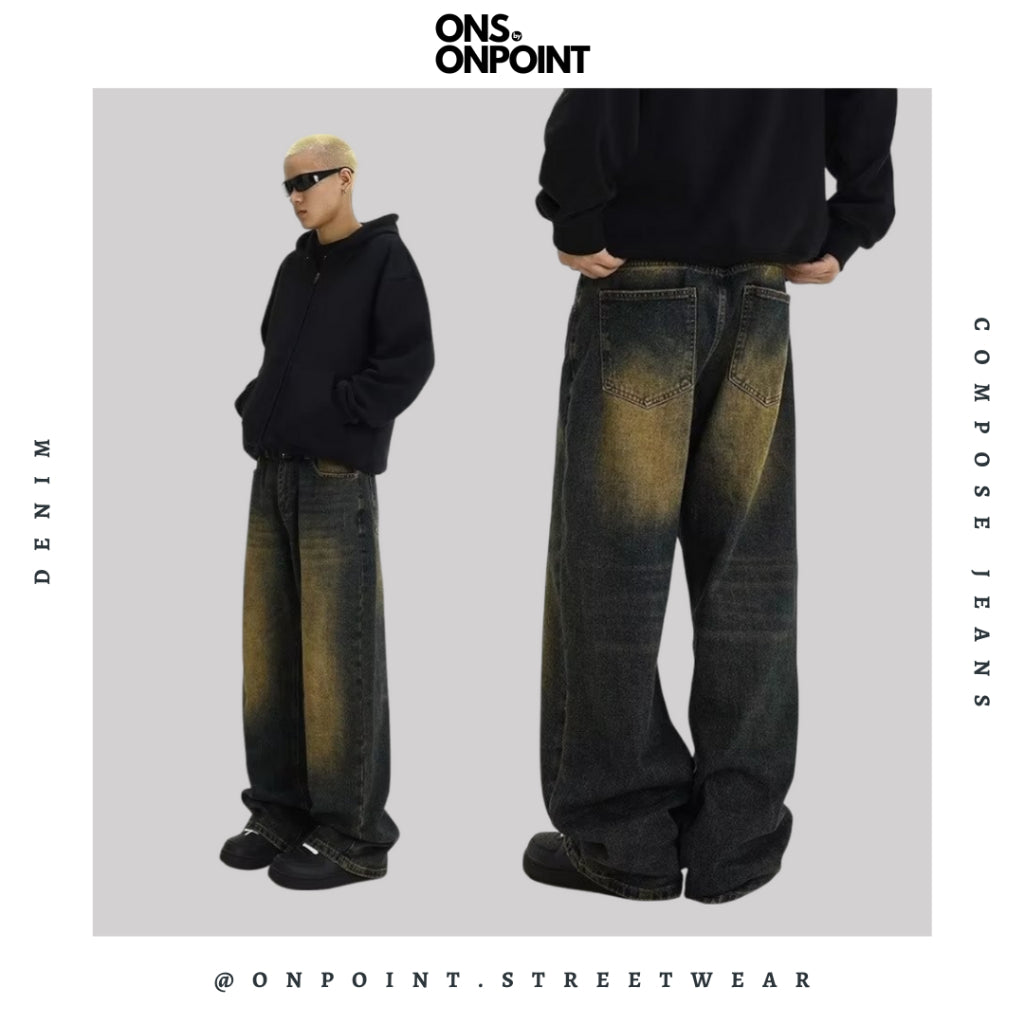[ONS BY ONPOINT] Compose Jeans - celana pria jeans celana panjang pria celana jeans pria celana denim pria celana pria dewasa celana panjang jeans celana korea streetwear hypebeast street style