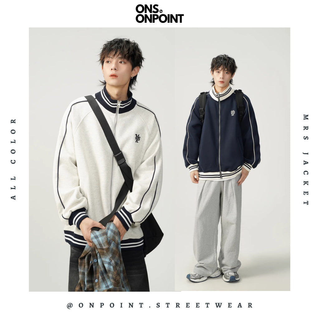 [ONS BY ONPOINT] MRS Jacket - jaket pria oversize streetwear jaket gaya korea jumbo basic fleece original outdoor jaket olahraga dewasa pria wanita unisex zipper