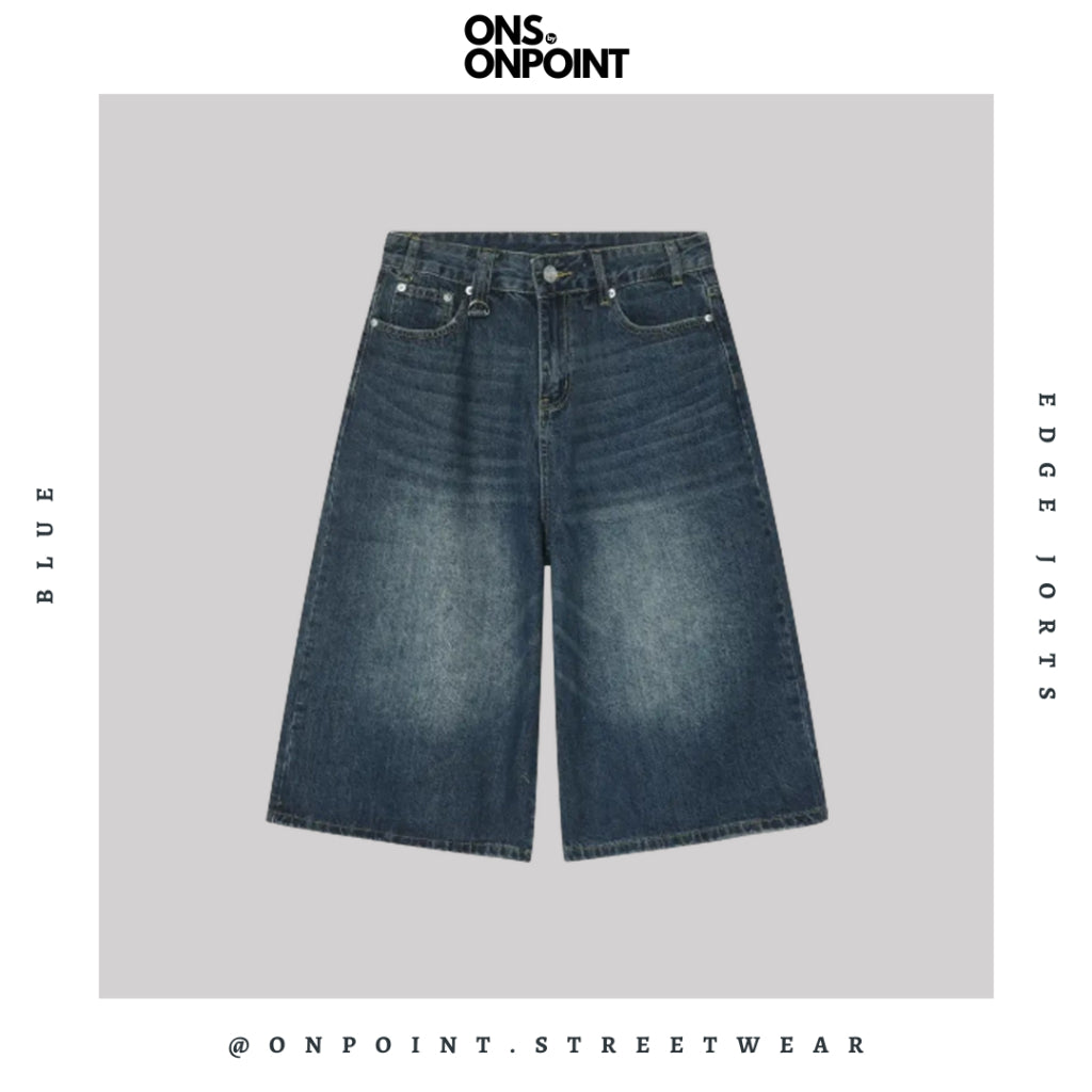 [ONS BY ONPOINT] Edge Jorts - celana pria jeans celana ponggol pria celana jeans pria celana denim pria celana pria dewasa celana panjang jeans celana korea streetwear hypebeast street style