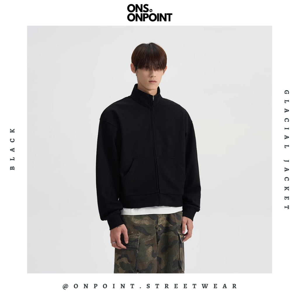 [ONS BY ONPOINT] Glacial Jacket - jaket pria oversize streetwear jaket gaya korea jumbo basic fleece original outdoor jaket olahraga dewasa pria wanita unisex zipper