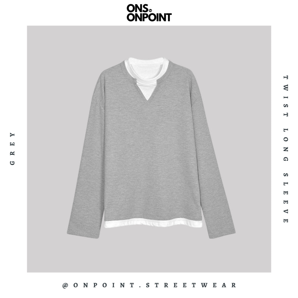 [ONS BY ONPOINT] Twist Long Sleeve - kaos lengan panjang kaos pria streetwear korea atasan fashion laki-laki sablon printing