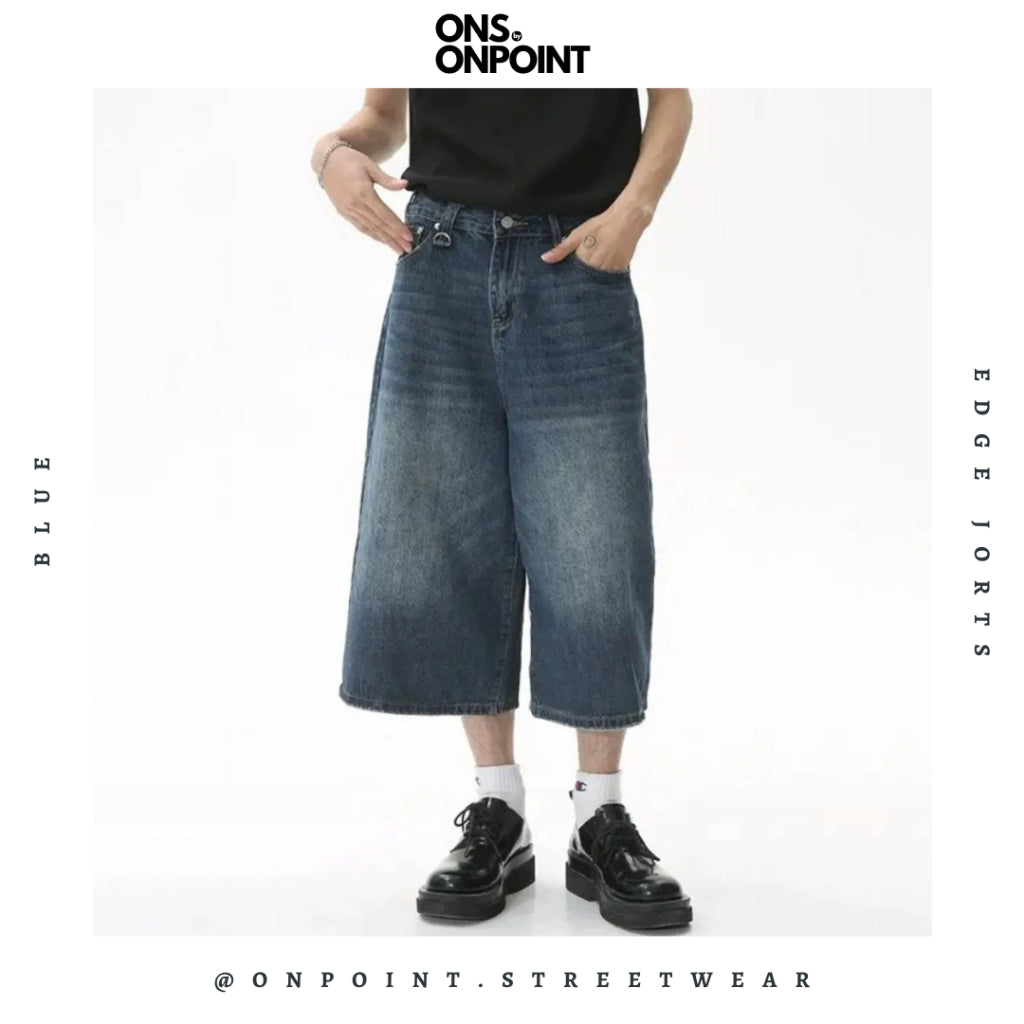 [ONS BY ONPOINT] Edge Jorts - celana pria jeans celana ponggol pria celana jeans pria celana denim pria celana pria dewasa celana panjang jeans celana korea streetwear hypebeast street style