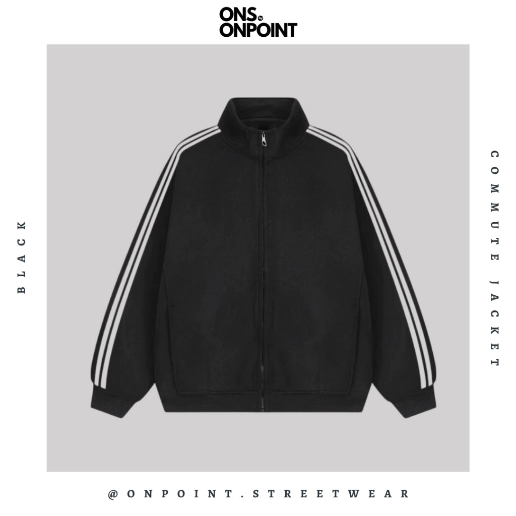 [ONS BY ONPOINT] Commute Jacket - jaket pria oversize streetwear jaket gaya korea jumbo basic fleece original outdoor jaket olahraga dewasa pria wanita unisex zipper