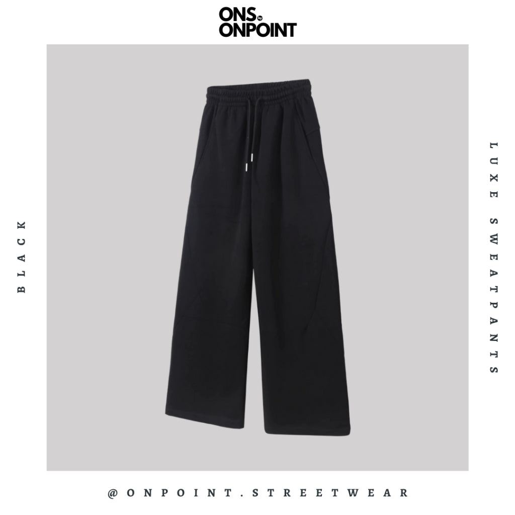 [ONS BY ONPOINT] Luxe Sweatpants - relaxed sweatpants celana panjang sporty celana jogger pria unisex celana baggy celana cowo basic polos wide pants cotton fleece sweatpants baggy oversize pants loose fit pants celana olahraga korean style