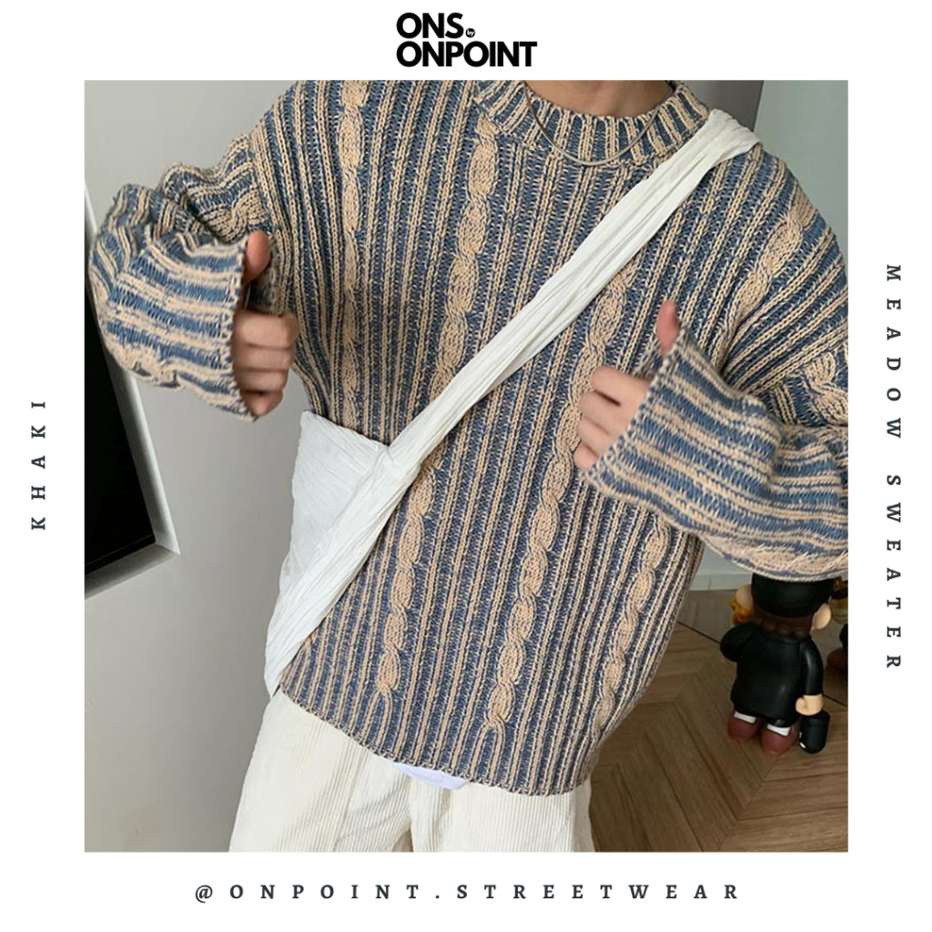 [ONS BY ONPOINT] Meadow Sweater - sweater rajut pria sweater pria distro sweater pria dewasa sweater oversize wanita unisex streetwear gaya korea style hip hop onpoint streetwear