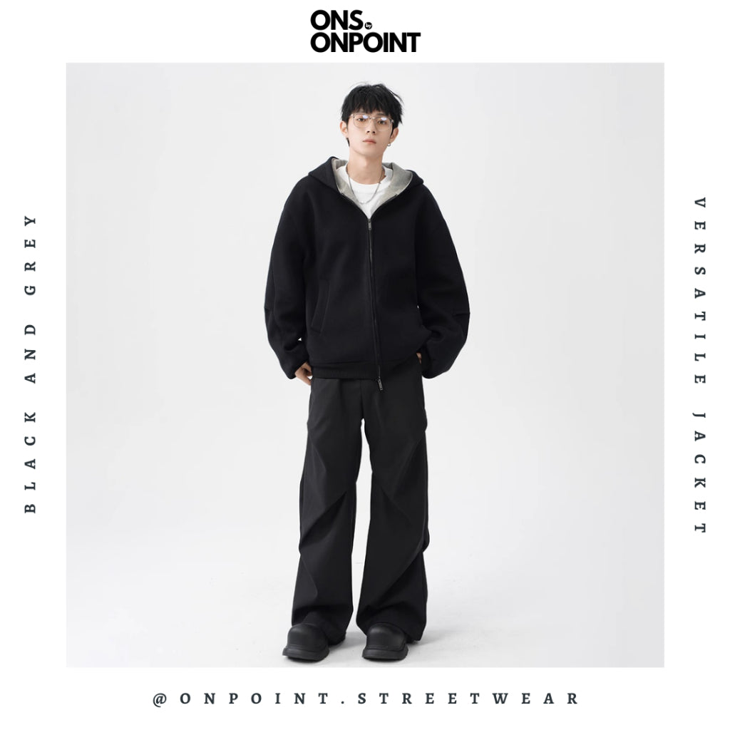 [ONS BY ONPOINT] Versatile hoodie - hoodie pria oversize streetwear jaket gaya korea jumbo basic fleece original outdoor jaket olahraga dewasa pria wanita unisex zipper