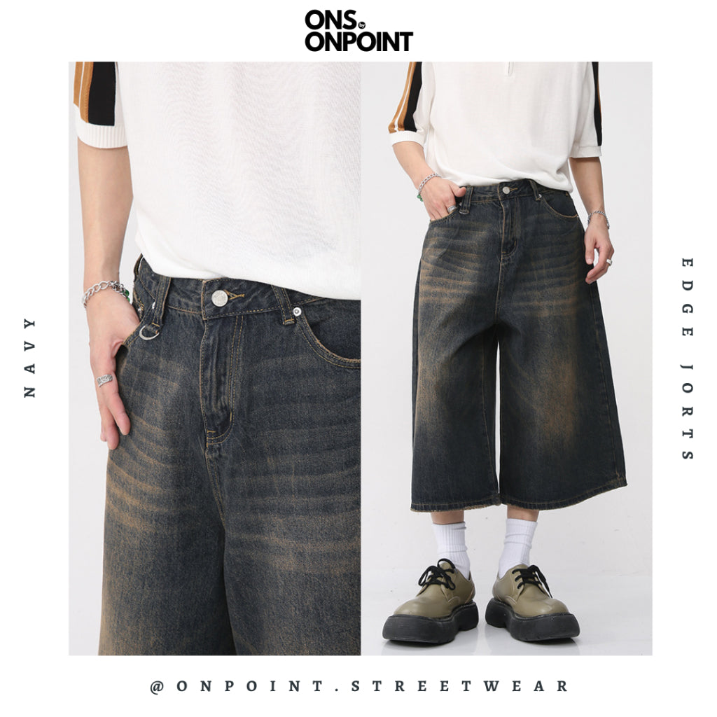 [ONS BY ONPOINT] Edge Jorts - celana pria jeans celana ponggol pria celana jeans pria celana denim pria celana pria dewasa celana panjang jeans celana korea streetwear hypebeast street style