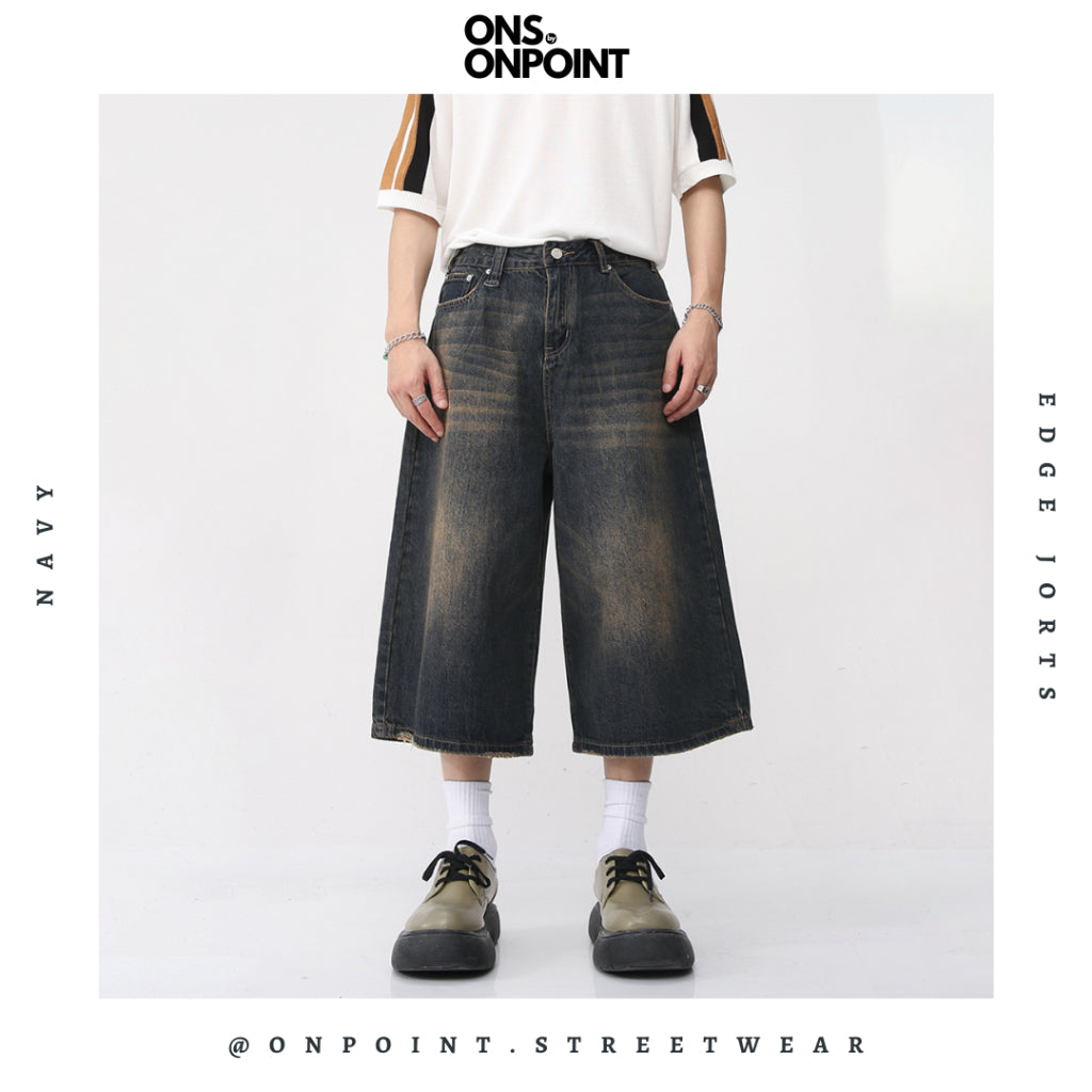 [ONS BY ONPOINT] Edge Jorts - celana pria jeans celana ponggol pria celana jeans pria celana denim pria celana pria dewasa celana panjang jeans celana korea streetwear hypebeast street style