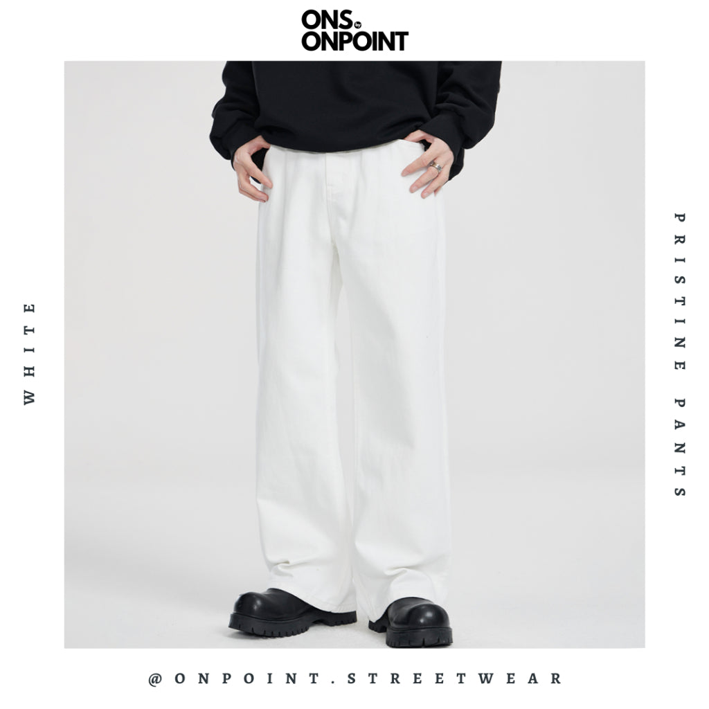 [ONS BY ONPOINT] Pristine Pants - relaxed pants celana panjang sporty celana jogger pria unisex celana baggy celana cowo basic polos wide pants cotton fleece sweatpants baggy oversize pants loose fit pants celana olahraga korean style