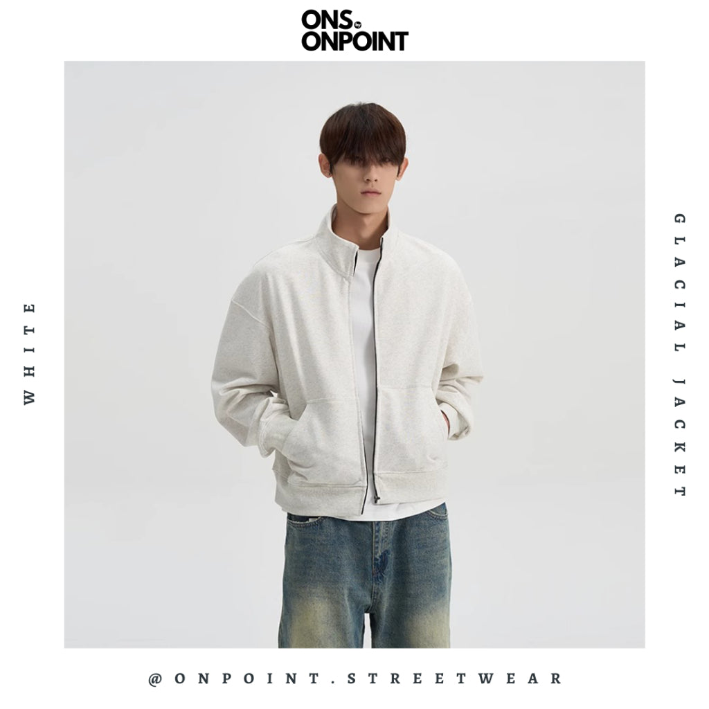 [ONS BY ONPOINT] Glacial Jacket - jaket pria oversize streetwear jaket gaya korea jumbo basic fleece original outdoor jaket olahraga dewasa pria wanita unisex zipper