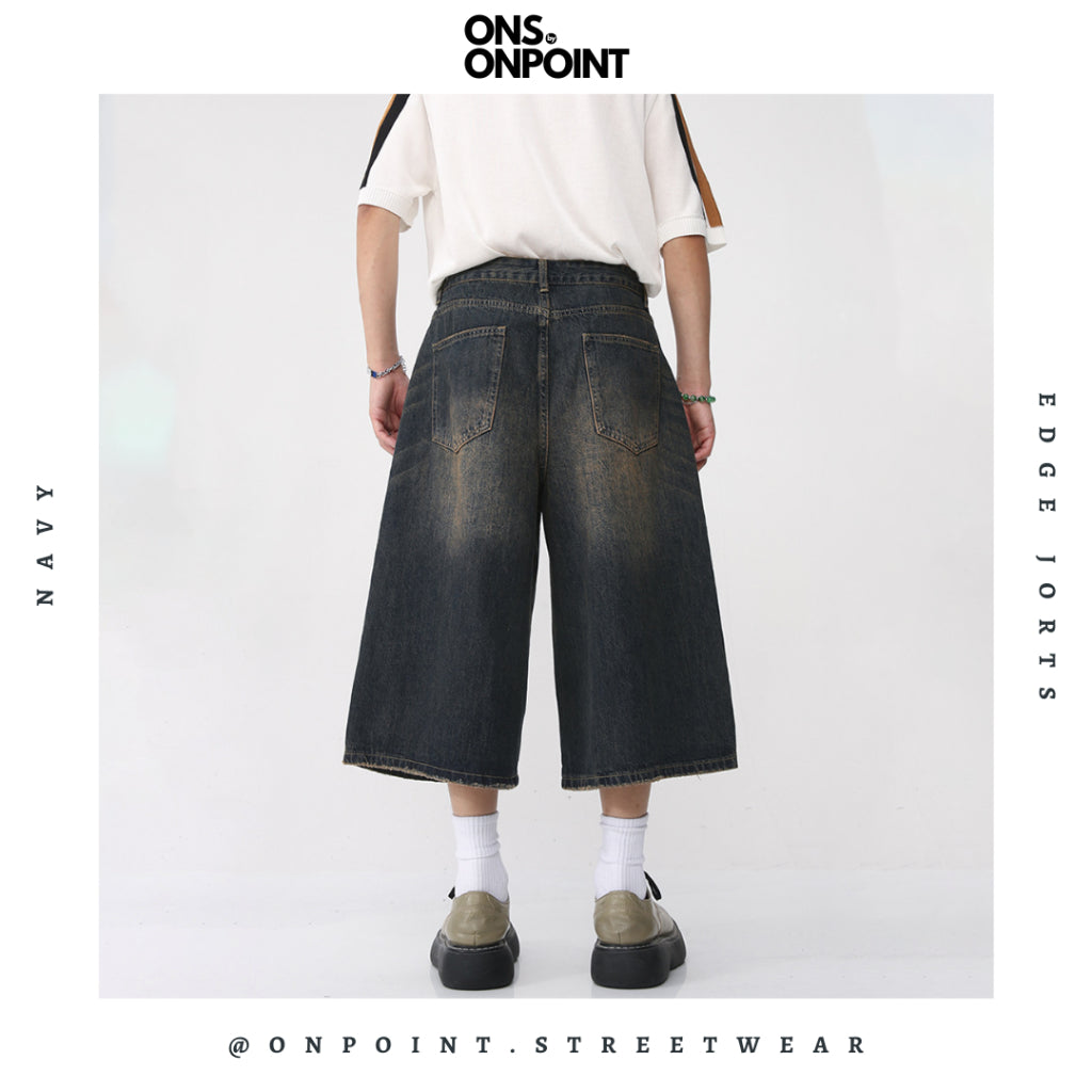[ONS BY ONPOINT] Edge Jorts - celana pria jeans celana ponggol pria celana jeans pria celana denim pria celana pria dewasa celana panjang jeans celana korea streetwear hypebeast street style