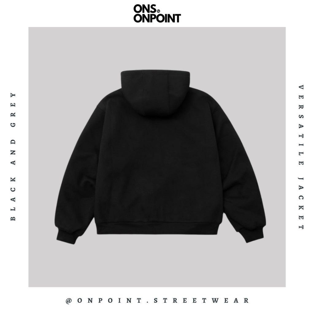 [ONS BY ONPOINT] Versatile hoodie - hoodie pria oversize streetwear jaket gaya korea jumbo basic fleece original outdoor jaket olahraga dewasa pria wanita unisex zipper