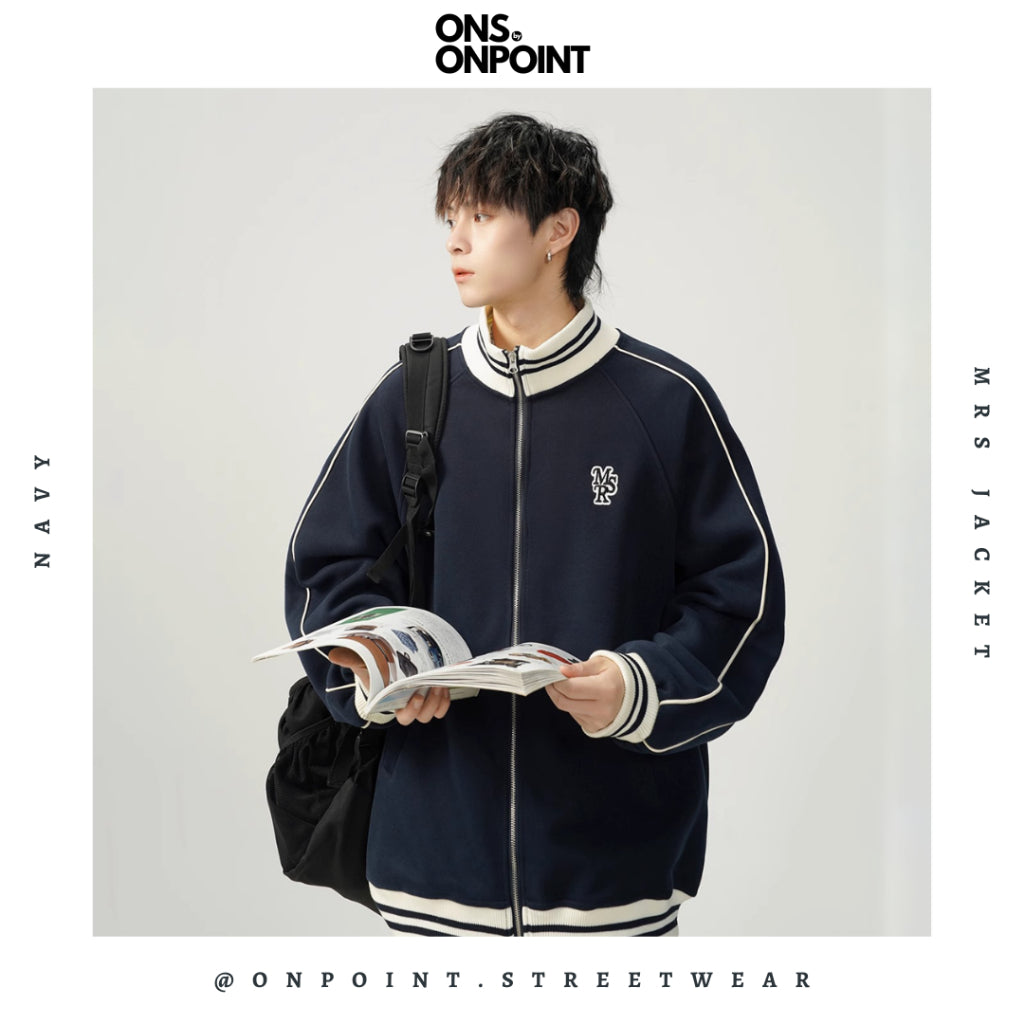 [ONS BY ONPOINT] MRS Jacket - jaket pria oversize streetwear jaket gaya korea jumbo basic fleece original outdoor jaket olahraga dewasa pria wanita unisex zipper
