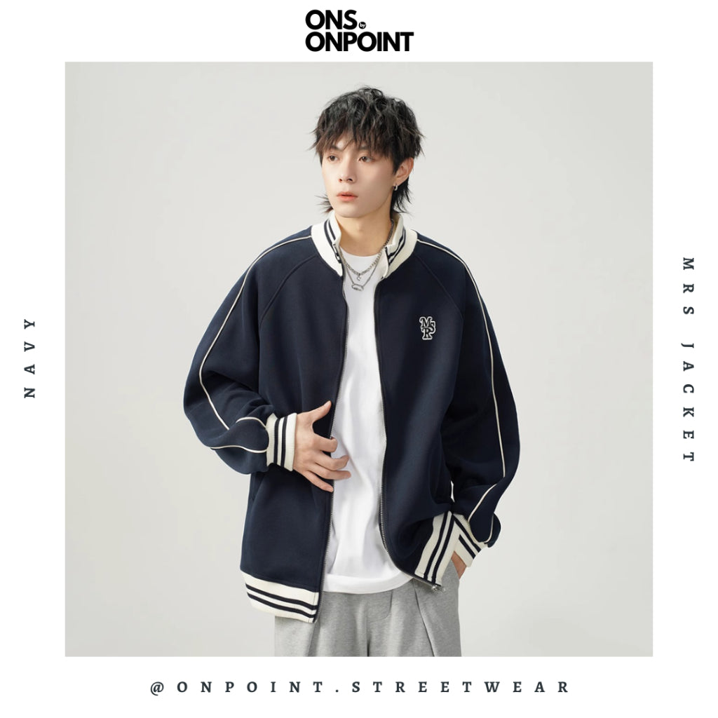 [ONS BY ONPOINT] MRS Jacket - jaket pria oversize streetwear jaket gaya korea jumbo basic fleece original outdoor jaket olahraga dewasa pria wanita unisex zipper