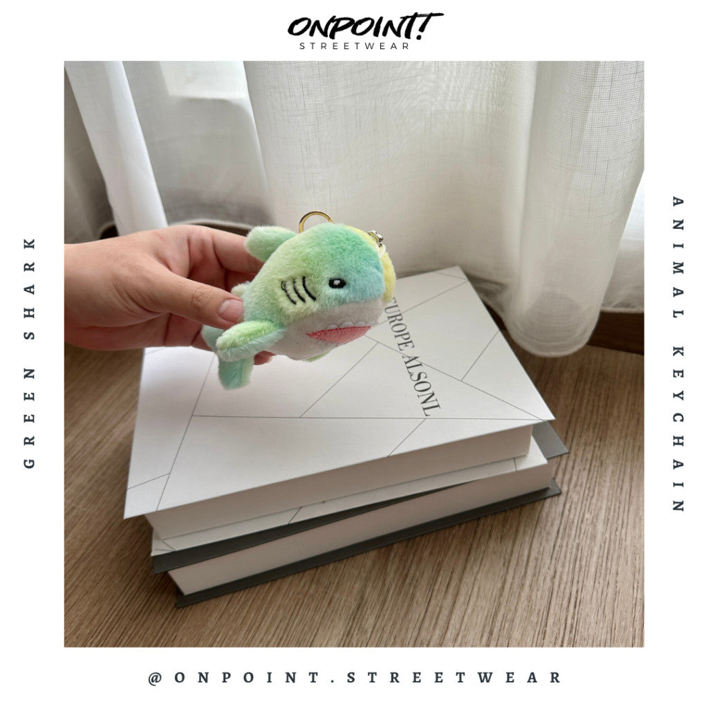 Gantungan Kunci Boneka Lucu Teddy Dinosaurus Shark Sheep Plush Keychain Premium Ganci Bagcharm
