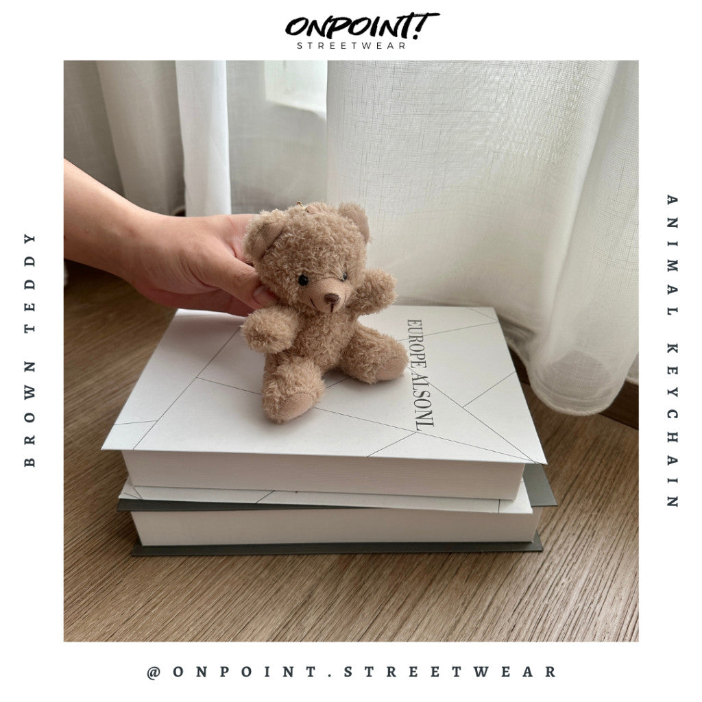 Gantungan Kunci Boneka Lucu Teddy Dinosaurus Shark Sheep Plush Keychain Premium Ganci Bagcharm