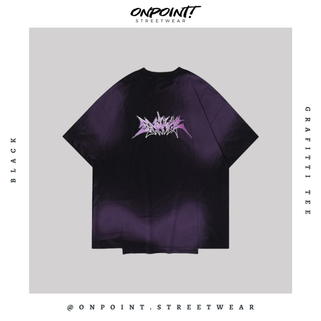 Grafitti Tee - T shirt pria wanita oversize jumbo kualitas premium gaya korea