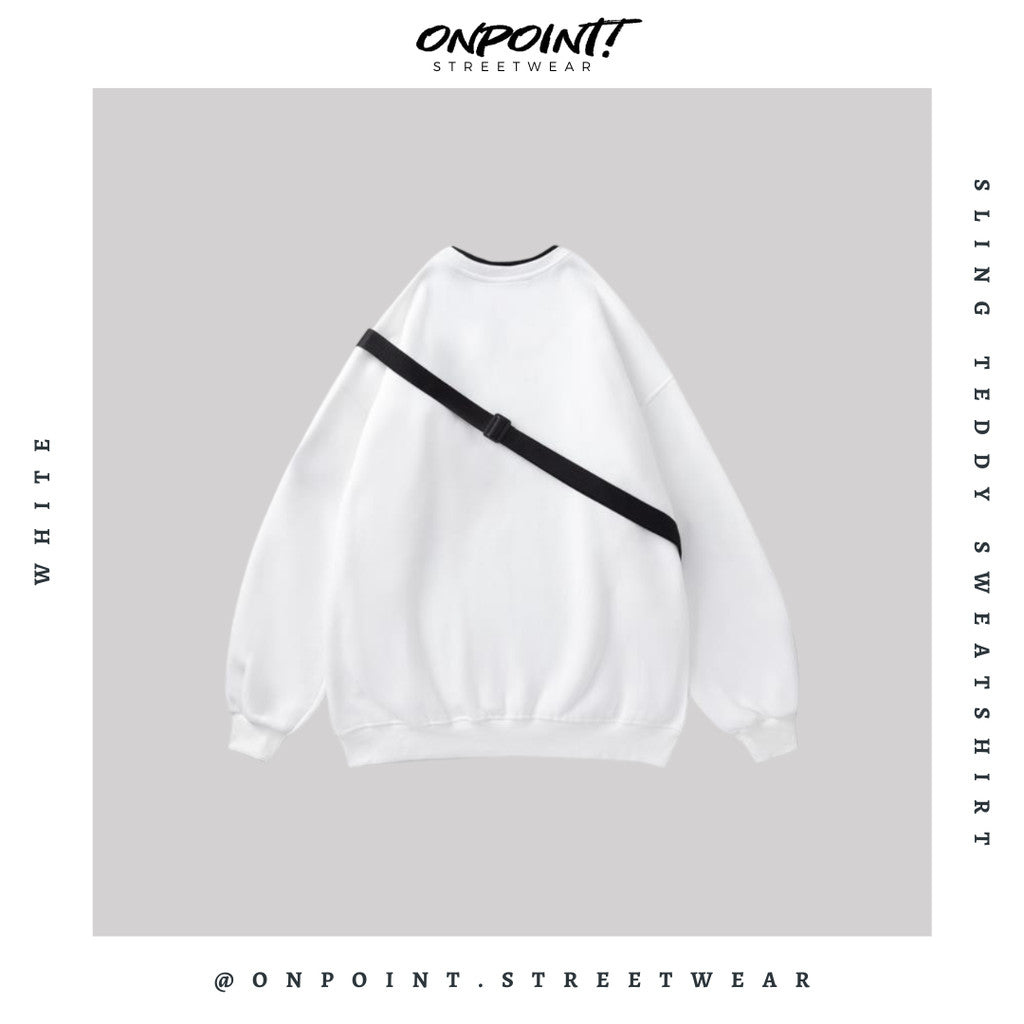 Sling Teddy Sweatshirt - sweater pria distro sweater pria oversize sweatshirt pria keren crewneck pria oversize baju korea pria lengan panjang hip hop streetwear sweatshirt pria